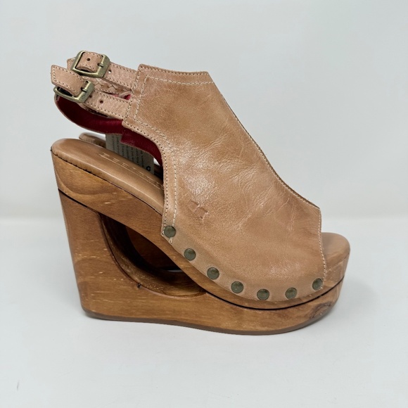 New Bed Stu Imelda Wedges Tan Rustic Sz 8.5 - Picture 4 of 13